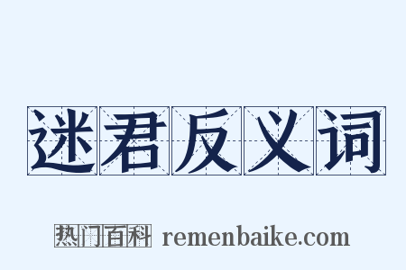 迷君反义词是什么意思的图片